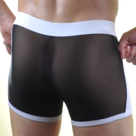 Şeritli Transparan Seksi Erkek Boxer ABM2976