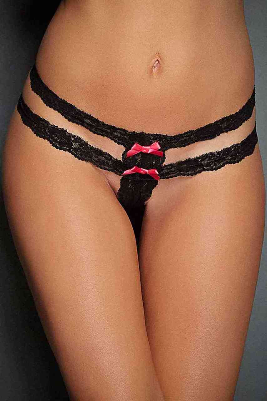 Siyah Dantel Tanga ABM7983