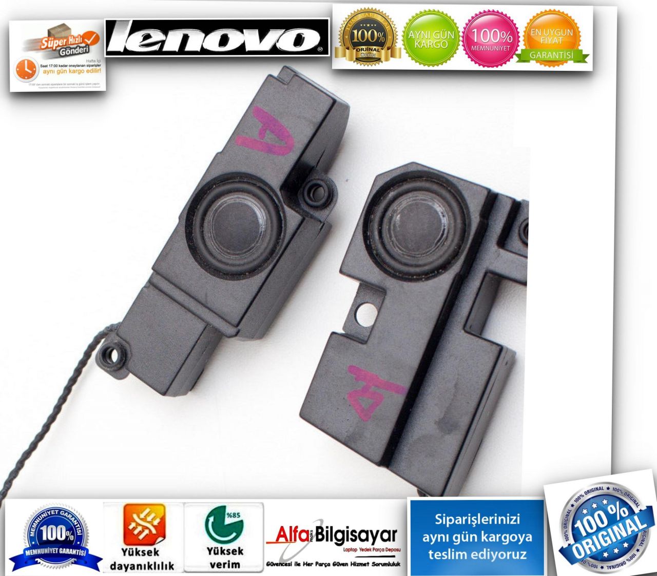Lenovo ideapad Z580 Z580A Z585 20135 20152 Speaker Hoparlör Sag Sol Takım