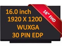 16.0 İnç 30pin 1920x1200 60hz lenovo Huawei Uyumlu B160uan04.2, Mng007qs1-1, Mng007qs1-2, Mng007qs4-2, Mng007qs1-3, MNG007QS4-1, N160jce-ell, Nv160wum-n48 V8.0, Nv160wum-nh0, Nv160wum-nh3, Nv160wum-nh4, KD160N06-30NI-A003, KL1600I001 Lcd Panel Ekran