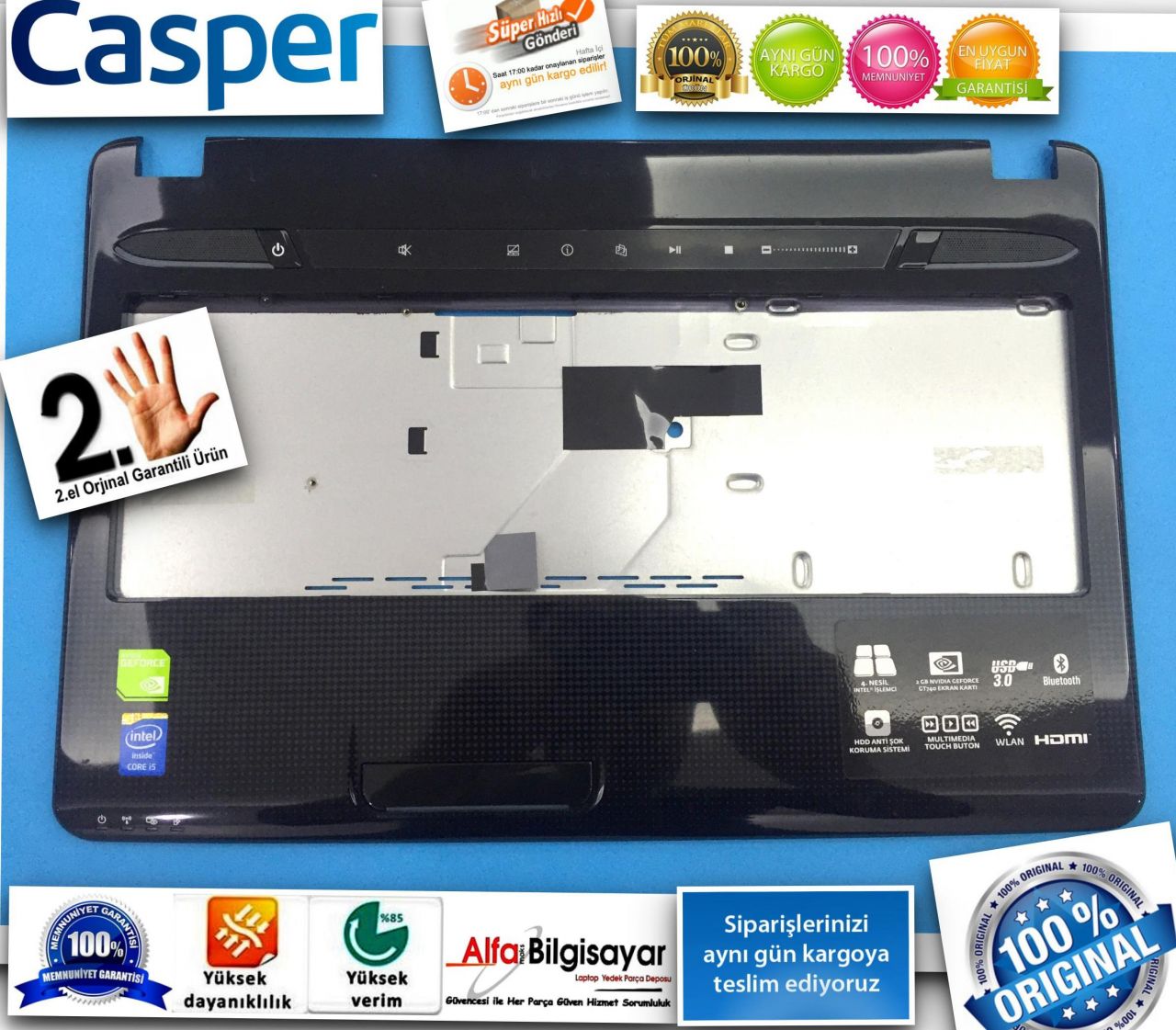 Casper nirvana Mt50 Mt55 ckv cku cky chy chu Üst Kasa Top Case Klavye Kasası palmrest touch kasa