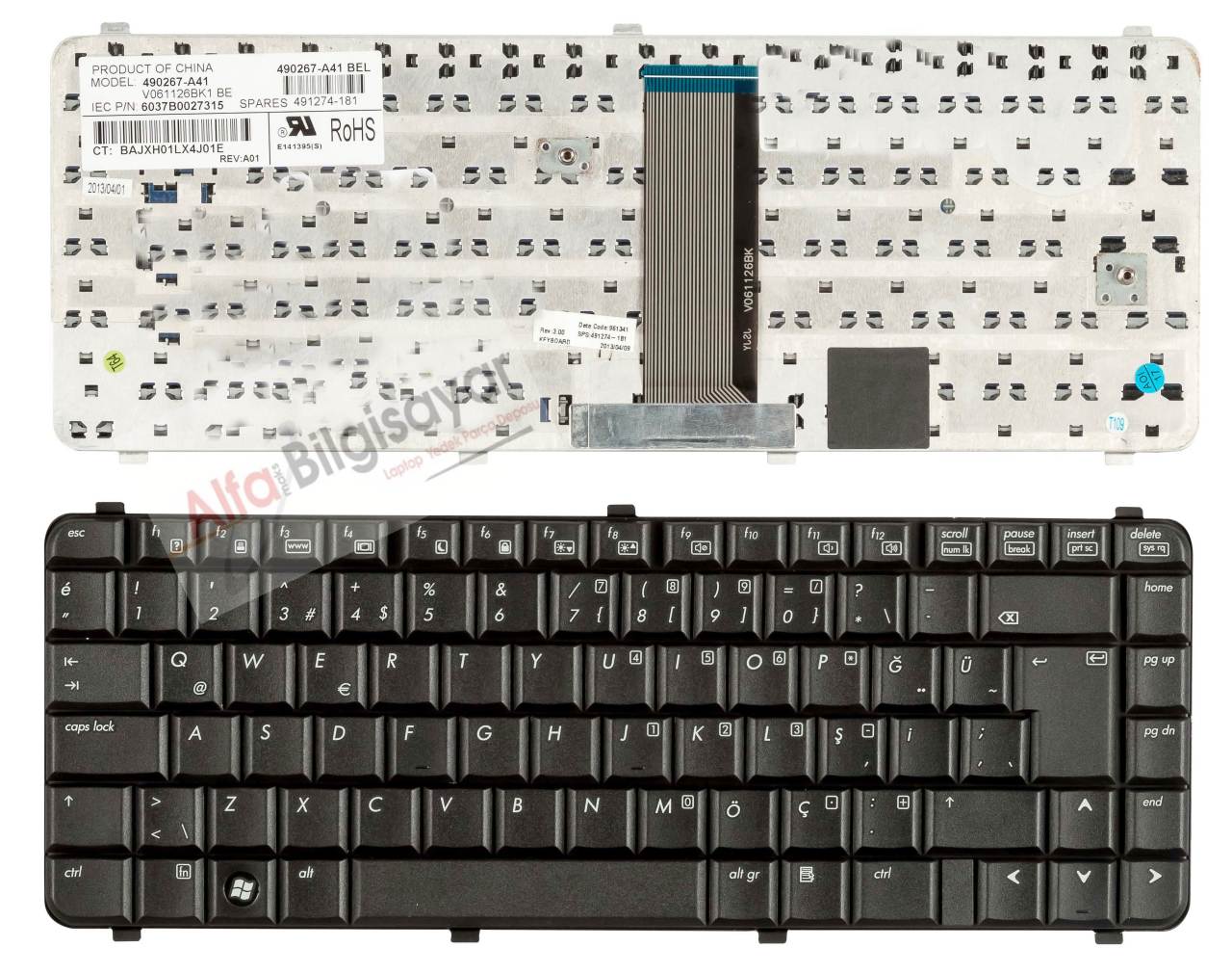 Hp Compaq 610 615 6530s 6735s 6730s Klavye Tuş Takımı Q-Türkçe