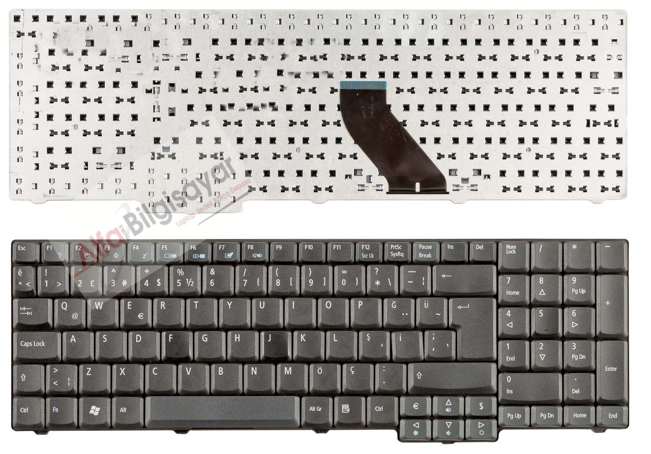Acer Q Türkçe, ZK2, ZR6, AEZR6A00010 Aspire 5535, 5735z, 5737Z, 6930,6930G, 6530,6530G  Extensa 5635 5635 G, 5635Z Klavye