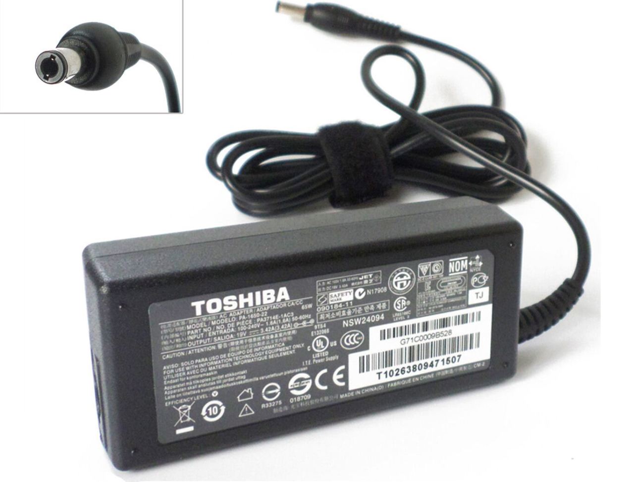 TOSHIBA Orjinal  Standart uç  5.5.2.5  19v 3.42A 65W Adaptör Şarj Cihazı