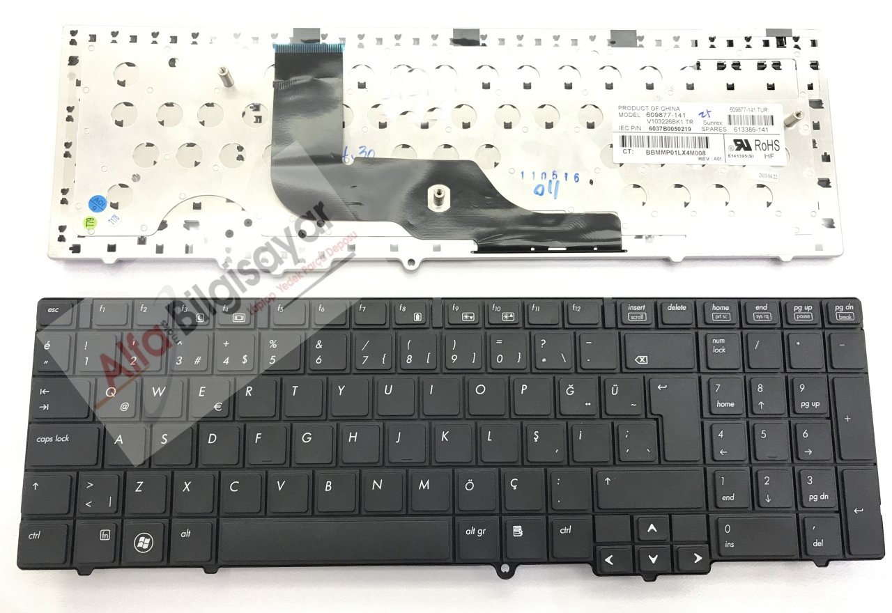 HP Probook 6540B 6545B 6550B klavye tuş takımı Q-Türkçe