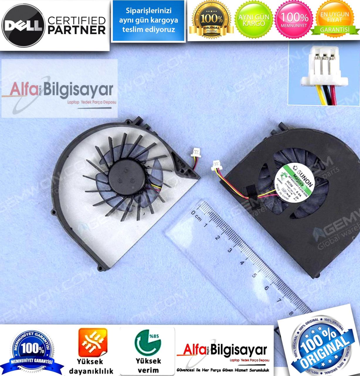 Dell Inspiron 15R N5110 Fan Mf60090v1-C210-G99(Dc 5V 0.4A) Laptop Fan DFS501105FQ0T