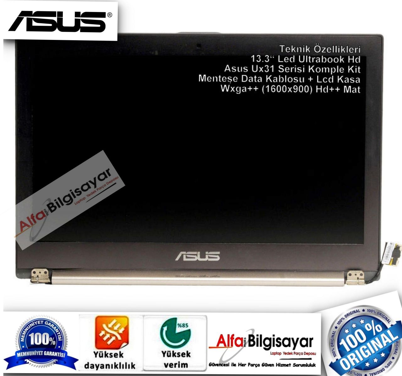 Asus Zenbook UX31A  Serisi Full Hd 13.3 ''  Full Lcd Kiti Asus Zenbook UX31A Ekran kiti