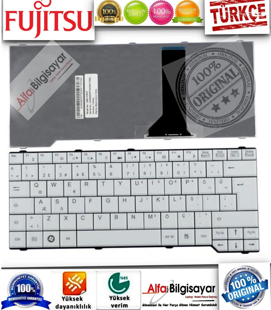 Fujitsu Amilo Pa3515 Pi3540 Pi3525 Pa3553 Sa3650 Sa 3650 Klavye Keyboard Tuş Takımı