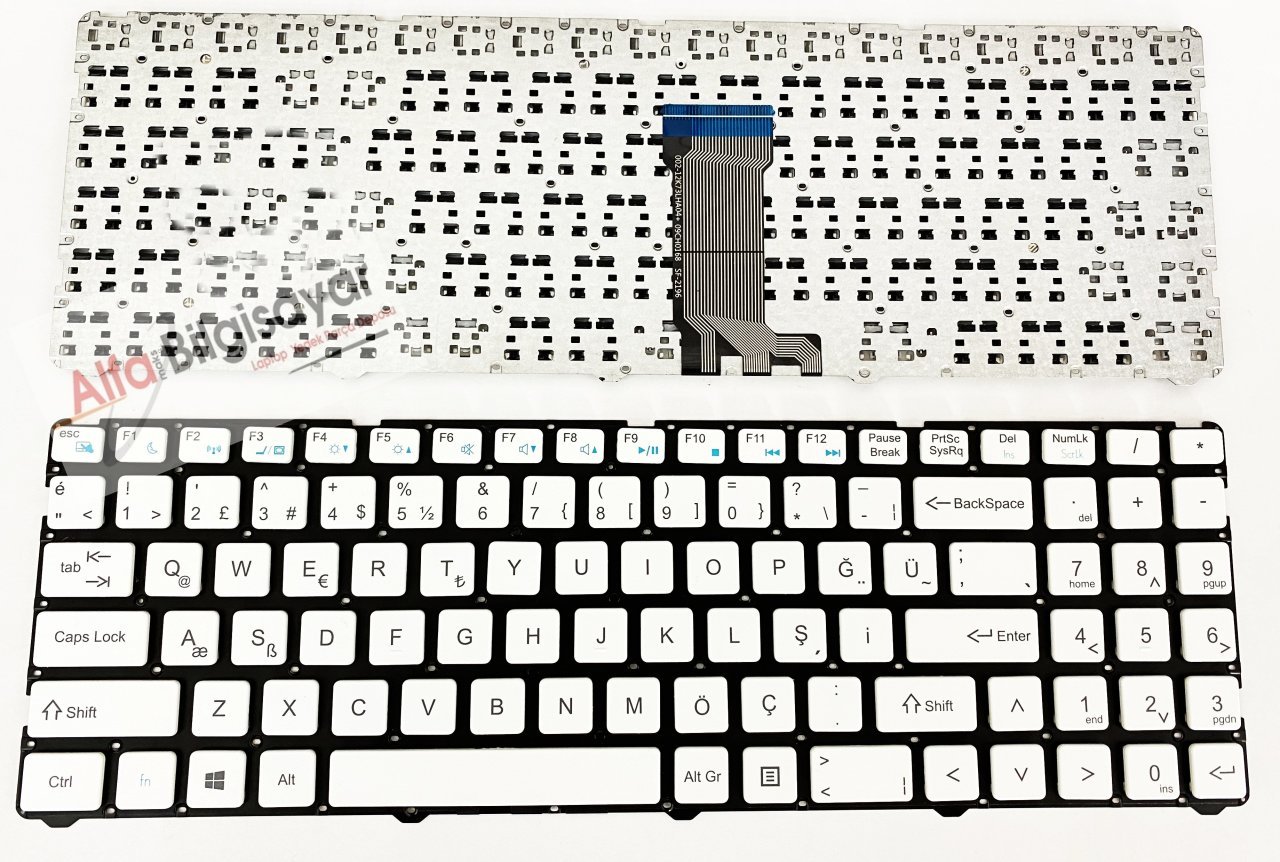 Casper Nirvana C600, C650 Klavye AELG9A00020 LG9  MP-12K73TQ-9207 Klavye Beyaz Renk Tuş Takımı