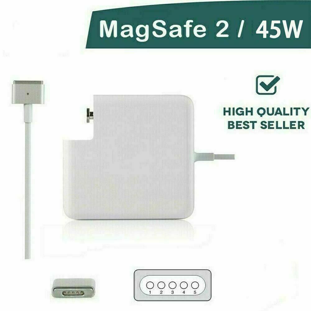 MacBook Air Pro Mag Safe2 Apple 45w 14.85V - 3.05A 5 Pin T- Tip Magnetic Interface  Mag safe 2 Retina A1466 A1435 A1436 A1465 MD760 MD711 MD712 213CH MD223 MD224  Şarj Cihazı Adaptör