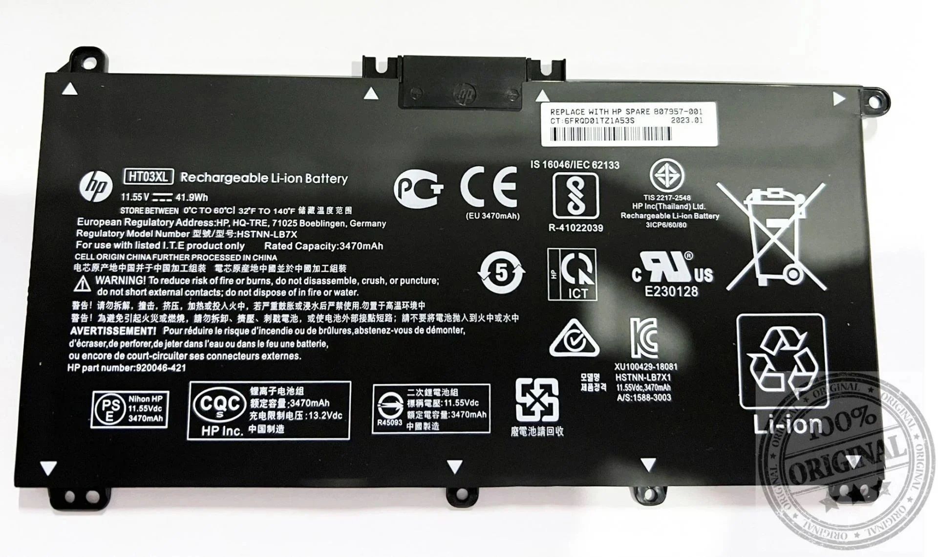 HP Orjınal TF03XL 14-BF 14-bp 14-BK 15-CC 15-CD 15-CK, 17-AR x360 14-cd HP TPN-Q188, TPN-Q189, TPN-Q190, HP TPN-Q191, TPN-Q192, TPN-Q196 920046-121, 920046-421  920046-541, 920070-855  HSTNN-IB7Y, HSTNN-LB7J HSTNN-LB7X, HSTNN-UB7J Batarya Pil Hp rmn: tpn-
