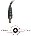 Hp Bullet Çivi Uç Pavilion Compaq   4.8 x 1.7 mm - Siyah uç (bullet)  90W  Notebook Adaptörü, Laptop Adaptörü c700 Dv1000 Dv2000 Dv4000 Dv5000 Dv6000 Dv9000 V6000 C700 V6500