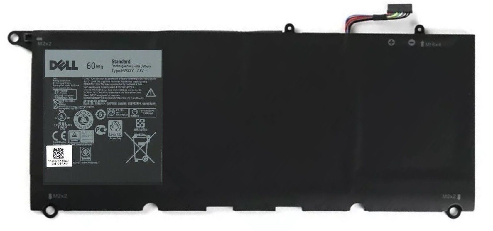 Dell XPS 13 9360 series 13-9360-D1605T D1705G 0RNP72 60Wh PW23Y Dell XPS 13 9360, P54G, RNP72 0TP1GT PW23Y, RNP72, TP1GT , P54G001, P54G002 GDQCBH2 13-9360-D1605T D1705G Batarya Pil Batarya Pil Orjinal