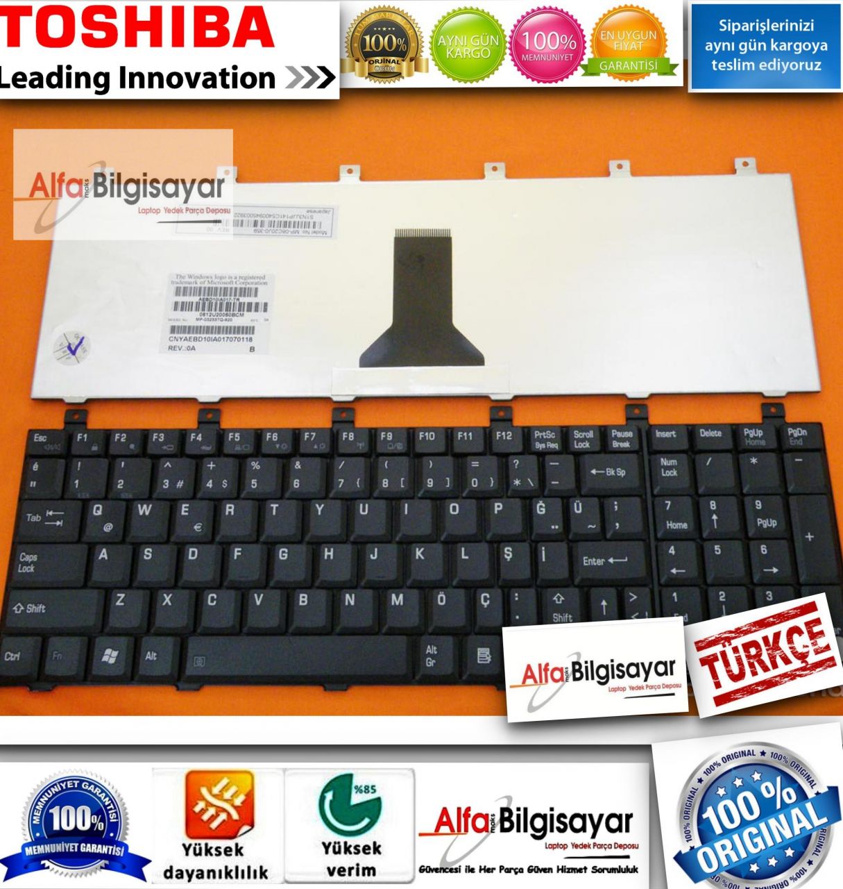 Toshiba Satellite  M60 M65 P100 P105 L100  Klavye Tuş Takımı