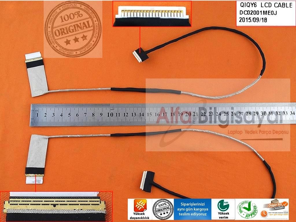 Lenovo IdeaPad Y500 20193 i5 i7 serisi DC02001ME0J  Lcd Led Data Kablo  Lvds Cable