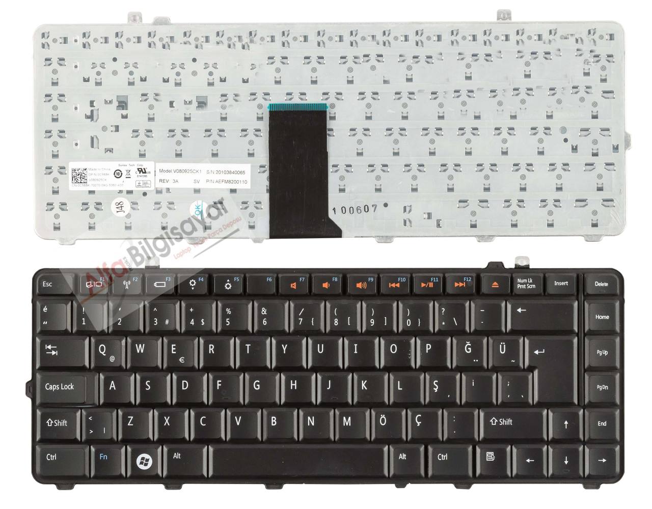 Dell Studio 1535 1536 1537 1555 1557 1558 PP33L PP39L Laptop Keyboard Tuş Takımı Q-Türkçe