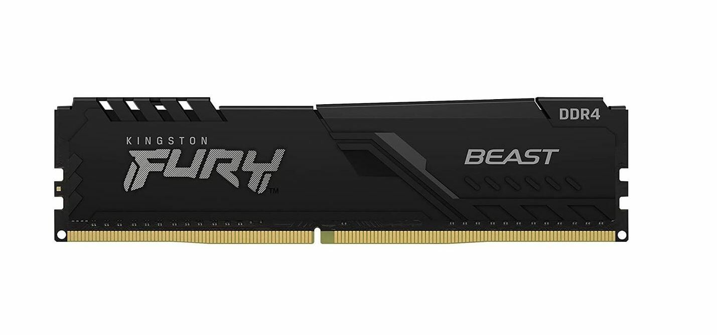 Kingston Fury Beast KF432C16BB/8 8GB (1x8GB) DDR4 3200MHz CL16 Masaüstü pc Siyah Gaming Ram (Bellek)