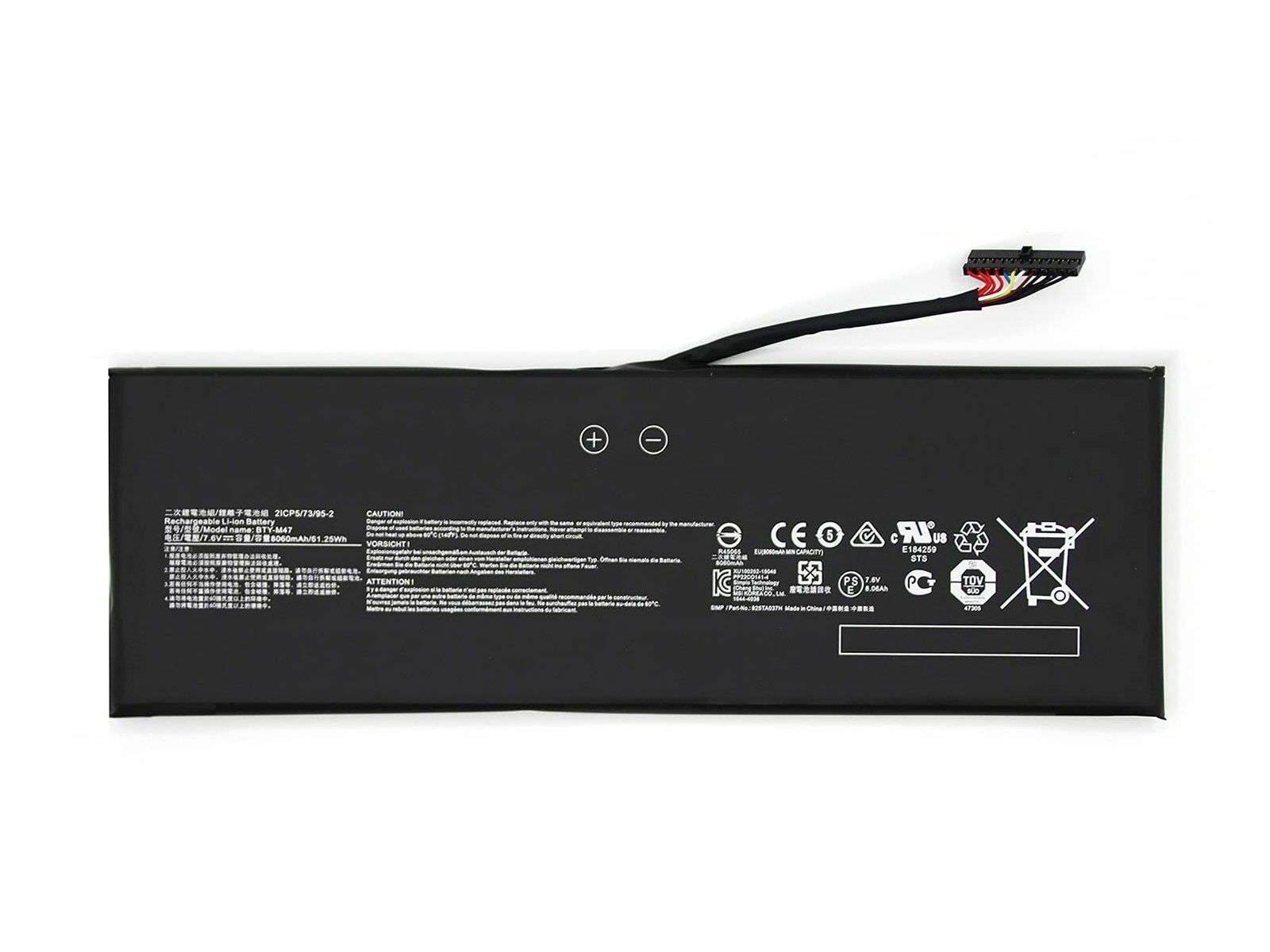 Msi BTY-M47 GS40, GS40-6QD, GS40-6QE, GS43 GS43VR GS43VR-6RE, GS43VR-7RE, MS-14A1 MS-14A3 Batarya Pil Orijinal