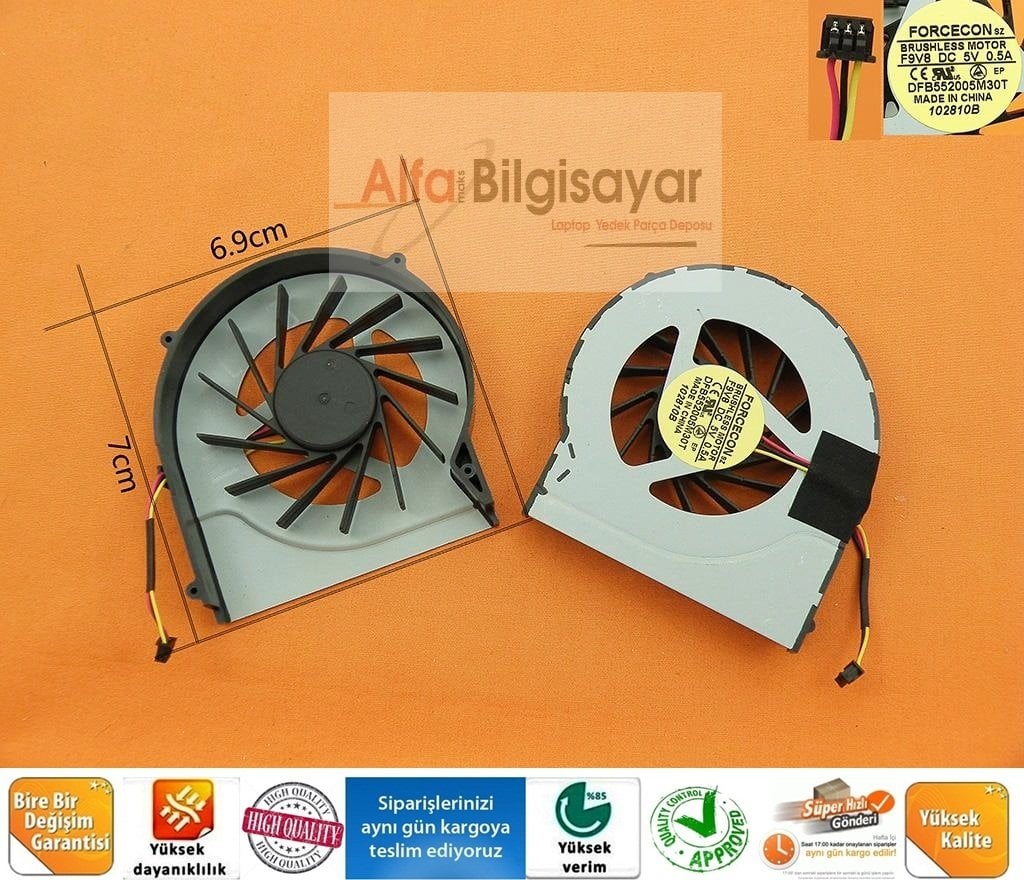 Hp Pavilion Dv6-3000 Dv7-4000 Serisi Fan