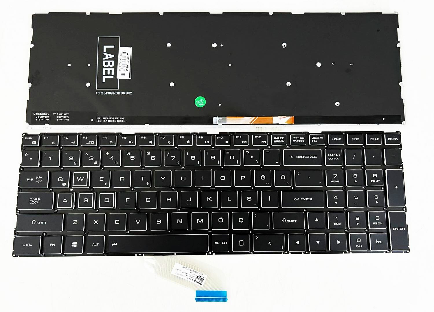 Casper Excalibur G770 Serisi AENL5U00010 Thunderobot 911 Air, 911 Targa, G7000M, G8000M Klavye Aydınlatmalı Tuş Takımı