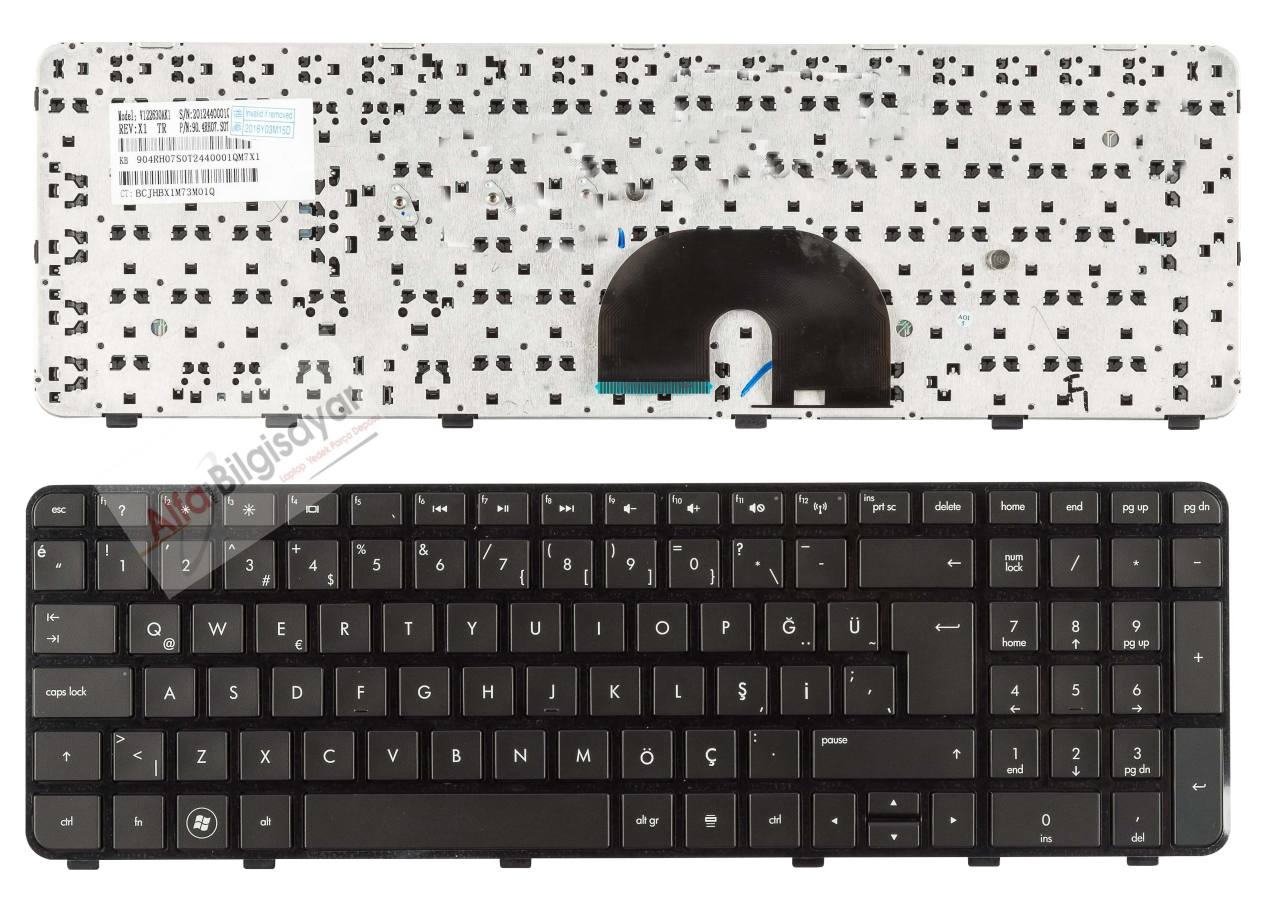 Hp pavilion Dv6-6000 Dv6-6a Dv6-6b dv6-6xxx Serisi Çerçeveli Tip  Klavye TuşTakımı