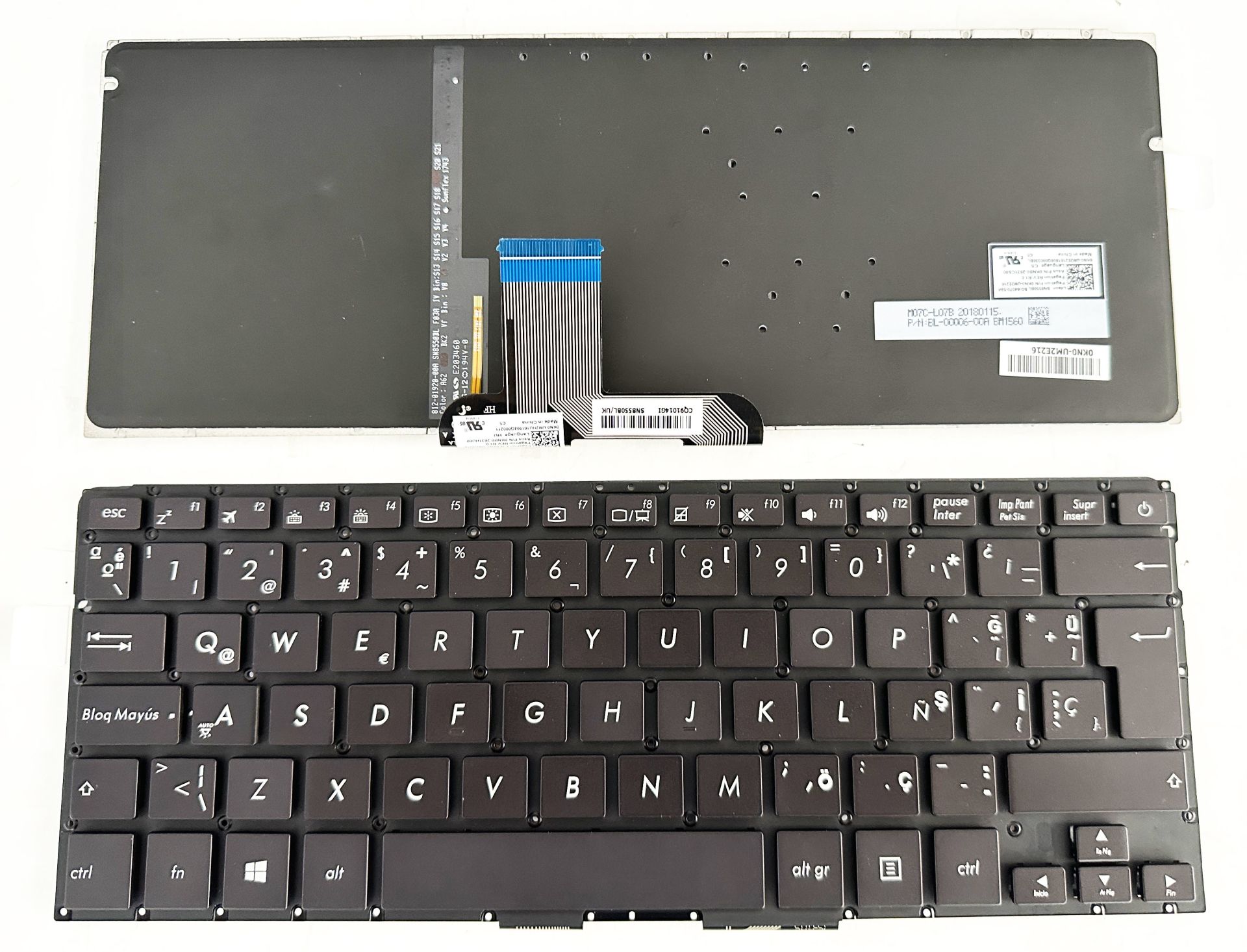 ASUS Zenbook RX410U RX310 UX310 UX310UA UX310UQ UX410 UX410UA UX410U  Aydınlatmalı Klavye Orjinal Tuş Takımı
