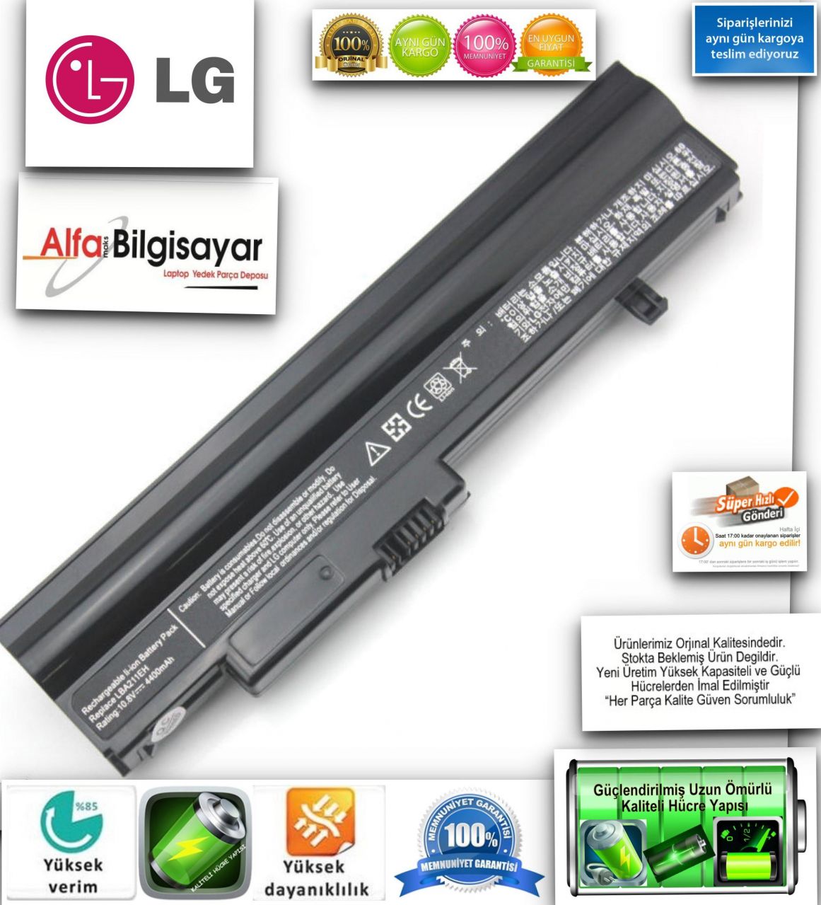 LG Siyah X120 LG X130 LG X13 LB3211EE LBA211EH LB6411EH LB3511EE BATARYA Pil