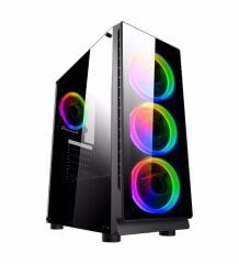 Turbox DangerZone 192-7 RGB 4 Fanlı Kumandalı ATX Oyuncu Kasası
