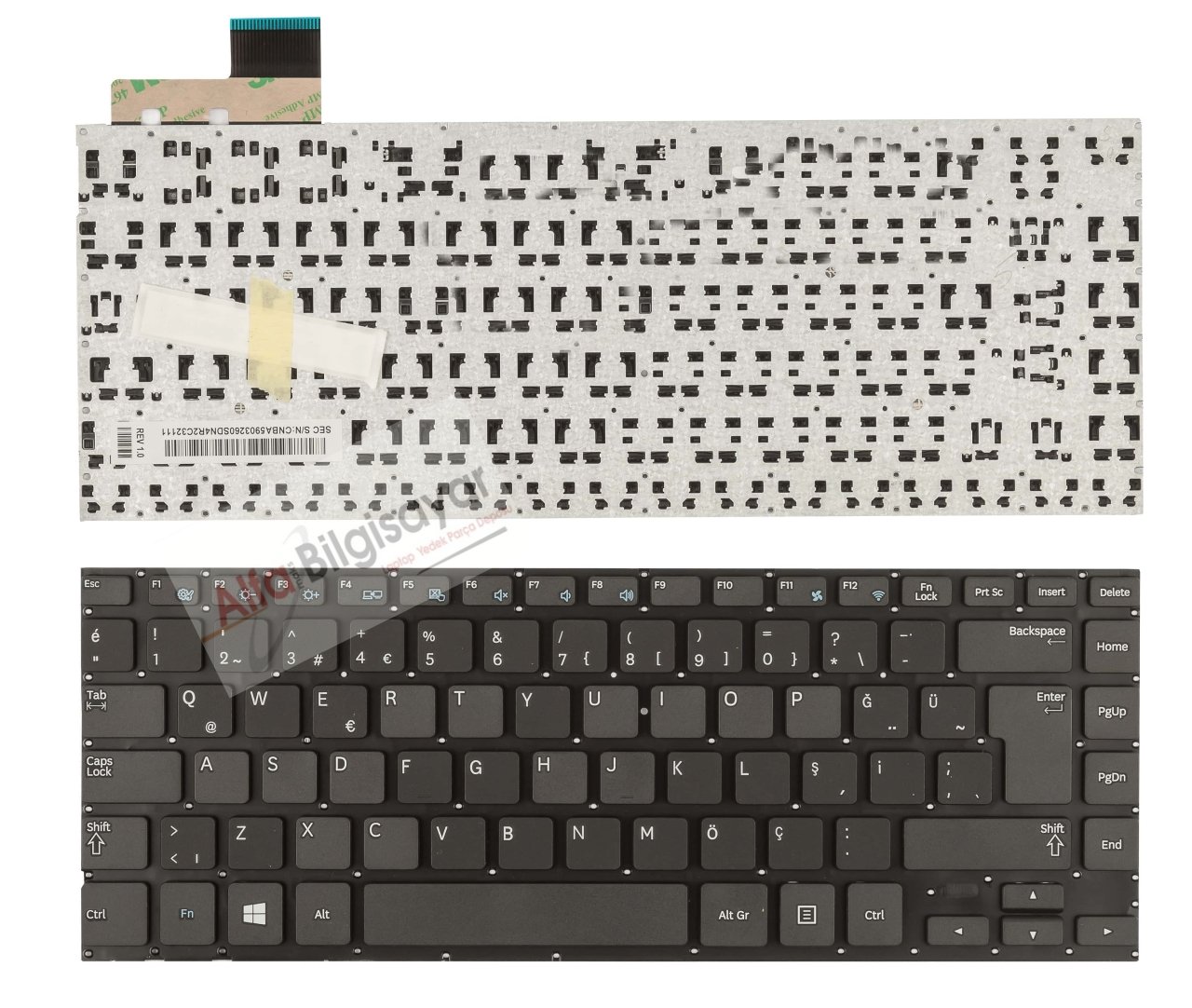 Samsung Np530U4 Np-530U4B Np-530U4C Np-530U4E Np-535U4C 530U4B 530U4C 530U4E 535U4C  Klavye TuşTakımı