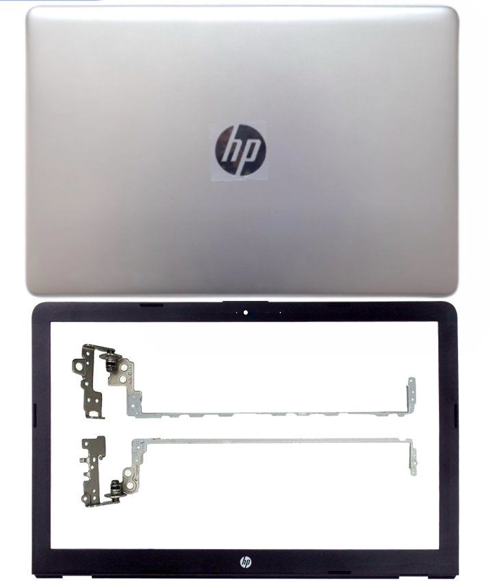 HP Silver Gri  Renk 15-bw, 15-bs, 15-br, 15-Ra, 3168ngw 15-rb 250 g6, 255 g6, 256 G6, 258 G6, TPN-C129, TPN-C130, 924899-001, LCD Back Cover kasa Lcd Kasa Cover Kapak + Bezel Çerçeve + menteşe takım