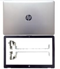 HP Silver Gri  Renk 15-bw, 15-bs, 15-br, 15-Ra, 3168ngw 15-rb 250 g6, 255 g6, 256 G6, 258 G6, TPN-C129, TPN-C130, 924899-001, LCD Back Cover kasa Lcd Kasa Cover Kapak + Bezel Çerçeve + menteşe takım