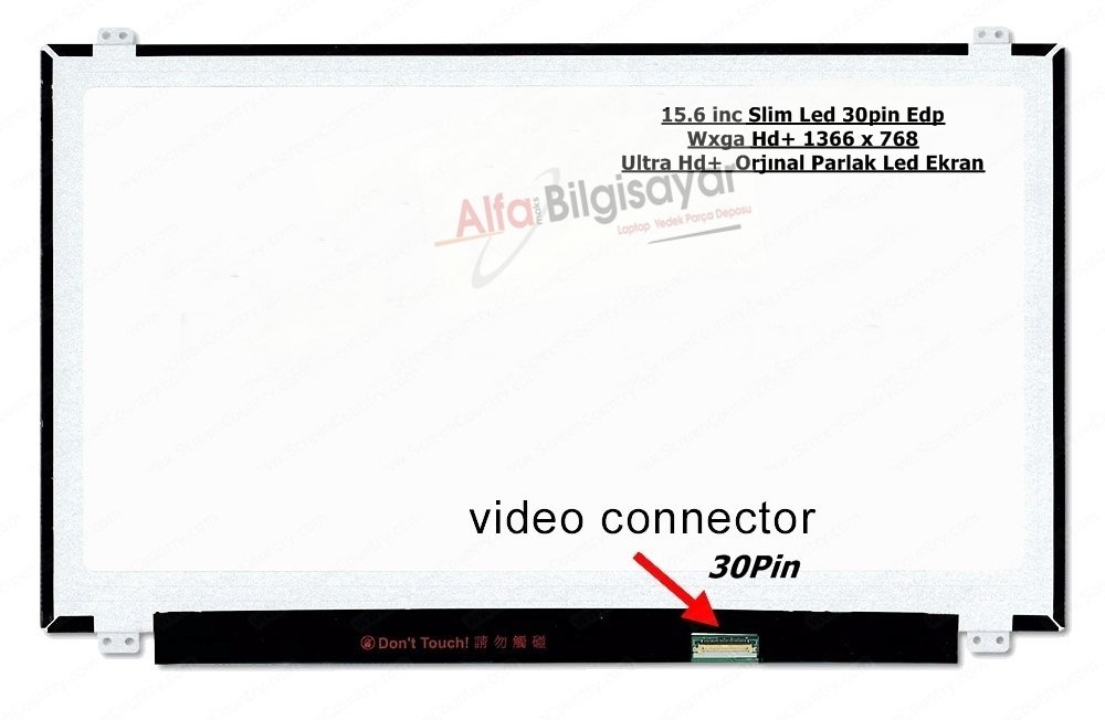 15.6 Slim 30 Pin N156BGA-EB2,N156BGE-E31,N156BGE-E32,N156BGE-E41,N156BGE-E42,N156BGE-EA1,N156BGE-EA2,N156BGE-EB1,N156BGE-EB2,N156WHM-N12,N156WHM-N22,NT156WHM-N12,NT156WHM-N21,NT156WHM-N22,NT156WHM-N32,NT156WHM-N42, Ekran Panel