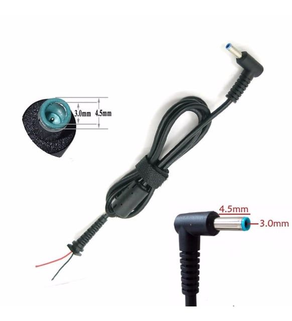 HP Ultrabook mavi uç 4.5 x 3.0 mm - Pinli iğne Uç Adaptör Tamir Kablosu