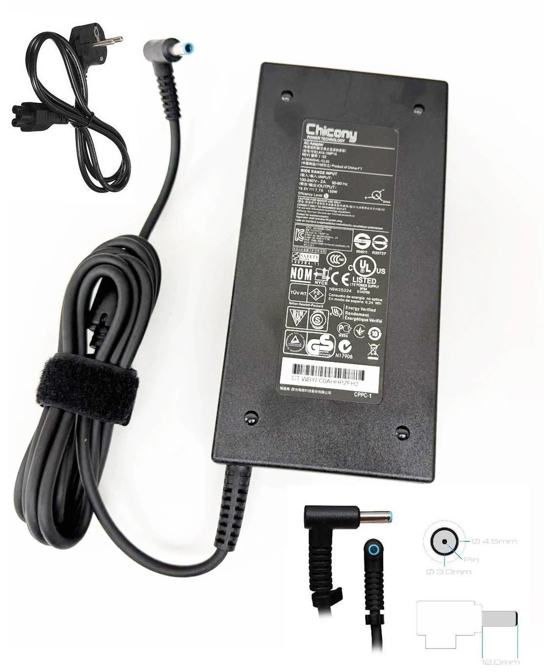 Orjinal Chicony Marka HP Omen - Gaming Notebook  Uyumlu 19.5v 7.7A 150 Watt 19.5V  HSTNN-LA25 709984-001 Adaptör Şarj Cihazı 917649-850, 917677-003, 776620-001 , 775626-003, 645509-002, 646212-001, ADP-150XB B, A150A05AL, HSTNN-CA27, TPN-DA03, TPN-DA09