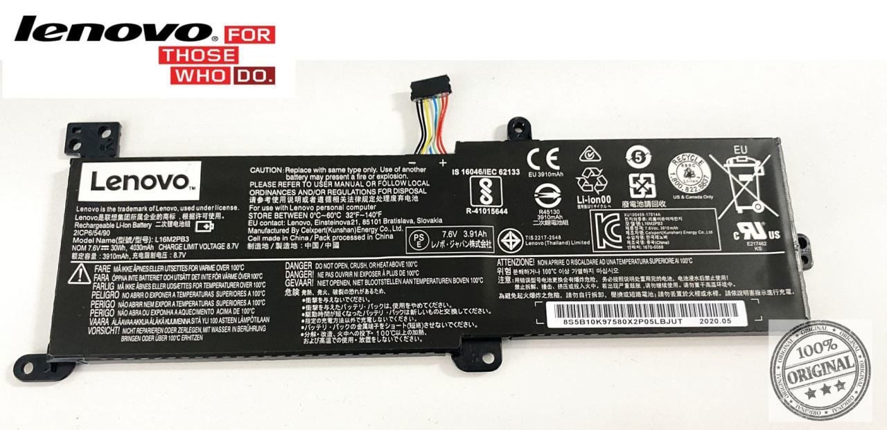 Lenovo S145-15Api, S145-15Iwl, S145-15Ast  V15-IWL 81YE V15-ADA V15-IIL V15-IWL V15-IKB 81VD 81V7 81MV 3-15ADA05 81W1, 3-15ARE05 81W4, V15 G1-IML 82NB, 3-15IML05 81WB 81WR L17L2PF1 L17M2PB7 L16M2PB1 L16C2PB2 V15-IIL 82C5, V15-IKB 81YD Batarya