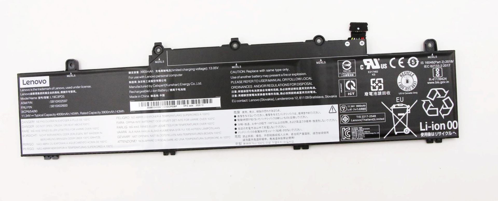 Lenovo ThinkPad E14 Gen 2, 20T6, 20T7, E15 Gen 2, 20T8, 20T9, E14 Gen 2, 20TA, 20TB, E15 Gen 2 20TD 20TE L19C3PD5, L19D3PD5, L19L3PD5, L19M3PD5 SB10X02605, SB10X02591, SB10X02597 5B10X02594, 5B10X02600, 5B10X02603, 5B10X02606 Batarya Lenovo Pil