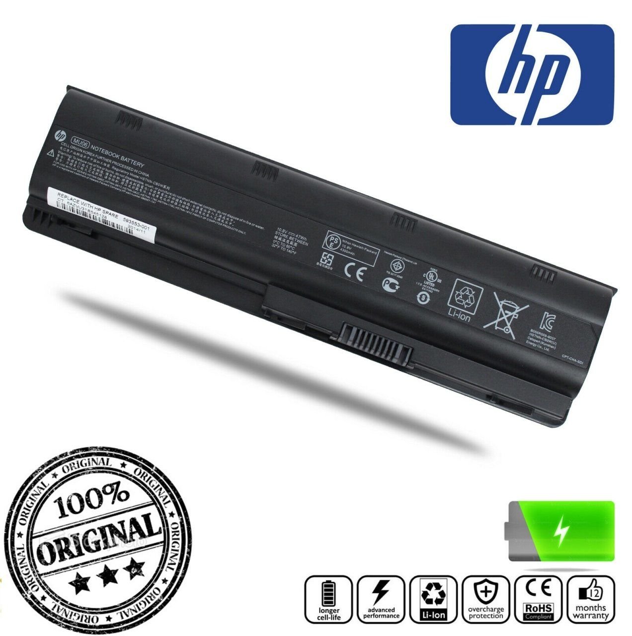 Hp mu06 CQ42 G42 TPN-Q110 Cq56 G56 Cq62 G62 g6-1000 g6-2000 G6 Batarya Pil Battery HSTNN-F02C HSTNN-F03C HSTNN-I78C HSTNN-I79C HSTNN-I81C HSTNN-I83C HSTNN-I84C HSTNN-IB0X HSTNN-IB0W HSTNN-IBOW HSTNN-IB1E HSTNN-IB1F HSTNN-IB1G HSTNN-LB0Y HSTNN-LB0X