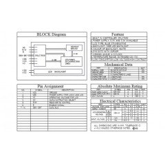 0802A 8x2 Karakter Lcd Modül Mavi