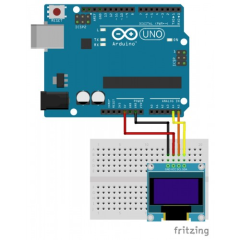 128x64 Oled Lcd 0.96 Mavi