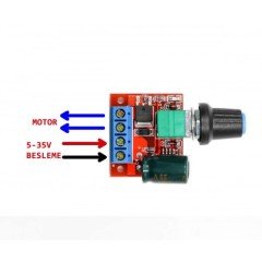 5A 35V Mini DC Motor Hız Kontrol Devresi