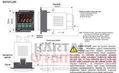 ET4420 9-30VDC/7-24VAC PID Dijital Termostat  48x48mm