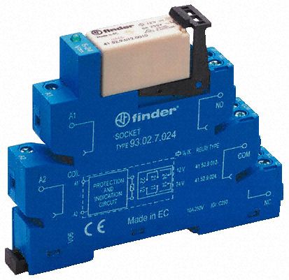 38.52.0.240.0060 Elektromekanik Röle; Vidalı Bağ; 2 Kutup AgNi; 8A; 240V AC/DC