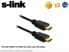 S-LİNK SLX-283 Altın Kaplama Örgülü Full HD HDMI Kablo 3 Metre