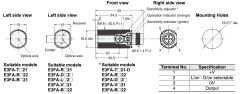 Omron E3FA-DP21 10cm Cisimden Yansımalı PNP M12 Konektörlü Fotosel