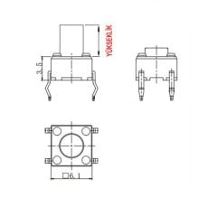 Tact Swıtch 6x6 5,5mm