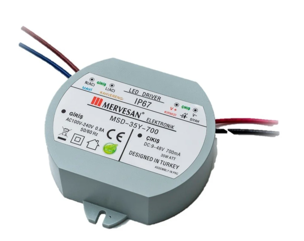 Mervesan 700mA 35W Sabit Akım Dairesel Ac/Dc Smps Led Driver