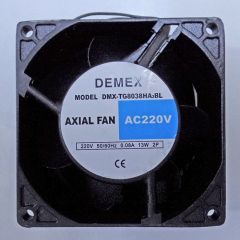 Axial Fan 80x80x38mm 220Vac 50/60Hz 0.08a 13w 2p