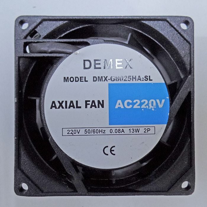 Axial Fan 80x80x25mm 220Vac 50/60Hz 0.08a 13w 2p