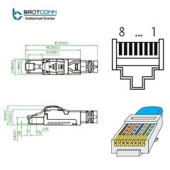 BRT-EESRJ8M Metal Endüstriyel RJ45 Soket