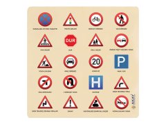 Ahşap Puzzle Trafik İşaretleri 30x30.